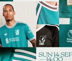 开云平台-利物浦发布客战伯恩利海报：范迪克身穿第三球衣出镜